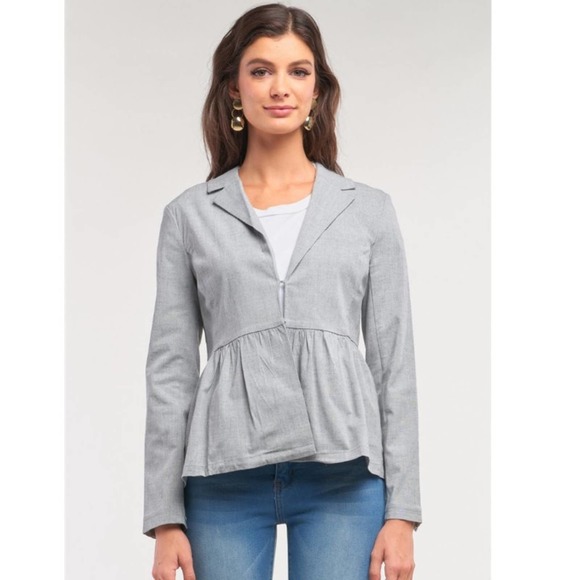 Sugarlips Jackets & Coats Nwt Grey Babydoll Jacket L Poshmark
